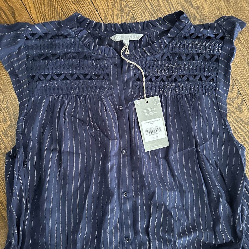 NWT | OLIVER BONAS Pintuck Mini Dress - Picture 6 of 7